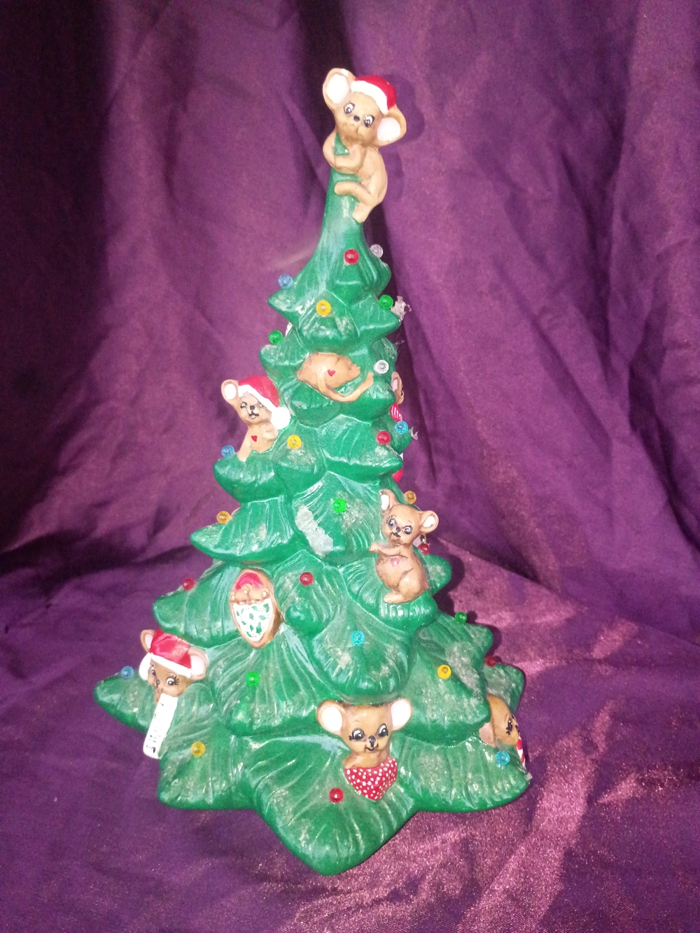 Vintage Hand-painted Ceramic Tree
